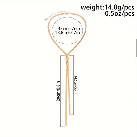 SOLD Sexy Gold Tassle Necklace - Picture 4 of 4